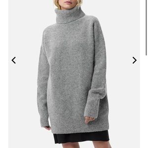 John Elliot Roland Gray Alpaca Wool Turtle Neck Soft Oversized Sweater 1 Small
